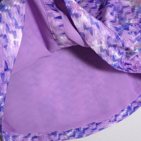 Soft Surroundings Adrie Top Purple Orchid Soft TieCollar Size Large - Picture 4 of 9